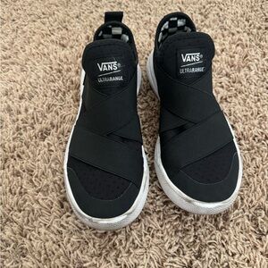 Vans slip on sneakers black womens size 6